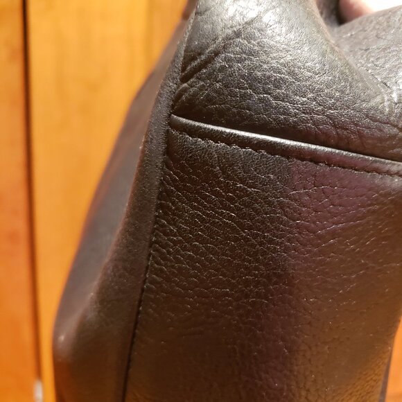 The Sak Black Genuine Leather Hobo Shoulder Bag Medium Minimalist Boho Goth - Picture 6 of 8